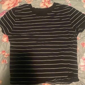Black and white stripes basic shirt classic